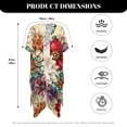 thumbnail image 6 of HELLHERO High Quality Fabrics Swimwear Coverup for Poolside Breathable Free Size Long Kimono Swimsuit Cover Up Flowers Pattern, 6 of 6