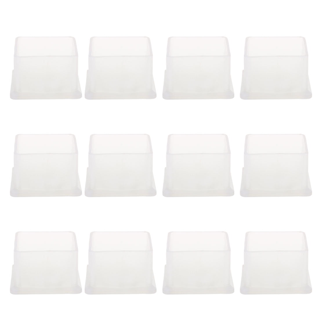 NUOLUX Chair Leg Caps 8pcs Square Silicone Chair Leg Caps Cups Pads Furniture Table Covers Floor Protectors 38*38mm