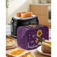 thumbnail image 4 of Purple Sunshine Sunflower Toaster Cover 4 Slice, Large Kitchen Appliance Covers, Pastoral Bees Farmhouse Floral Toaster Oven Cover with Loop, Bread Machine Cover Polyester Dust Cover Protection, 4 of 4
