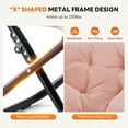 thumbnail image 4 of EDX Comfy Chair for Adults, Soft Faux Fur Folding Lounge for Bedroom Living Room Dorm Rooms Flexible Reading Chair, Pink, 4 of 7