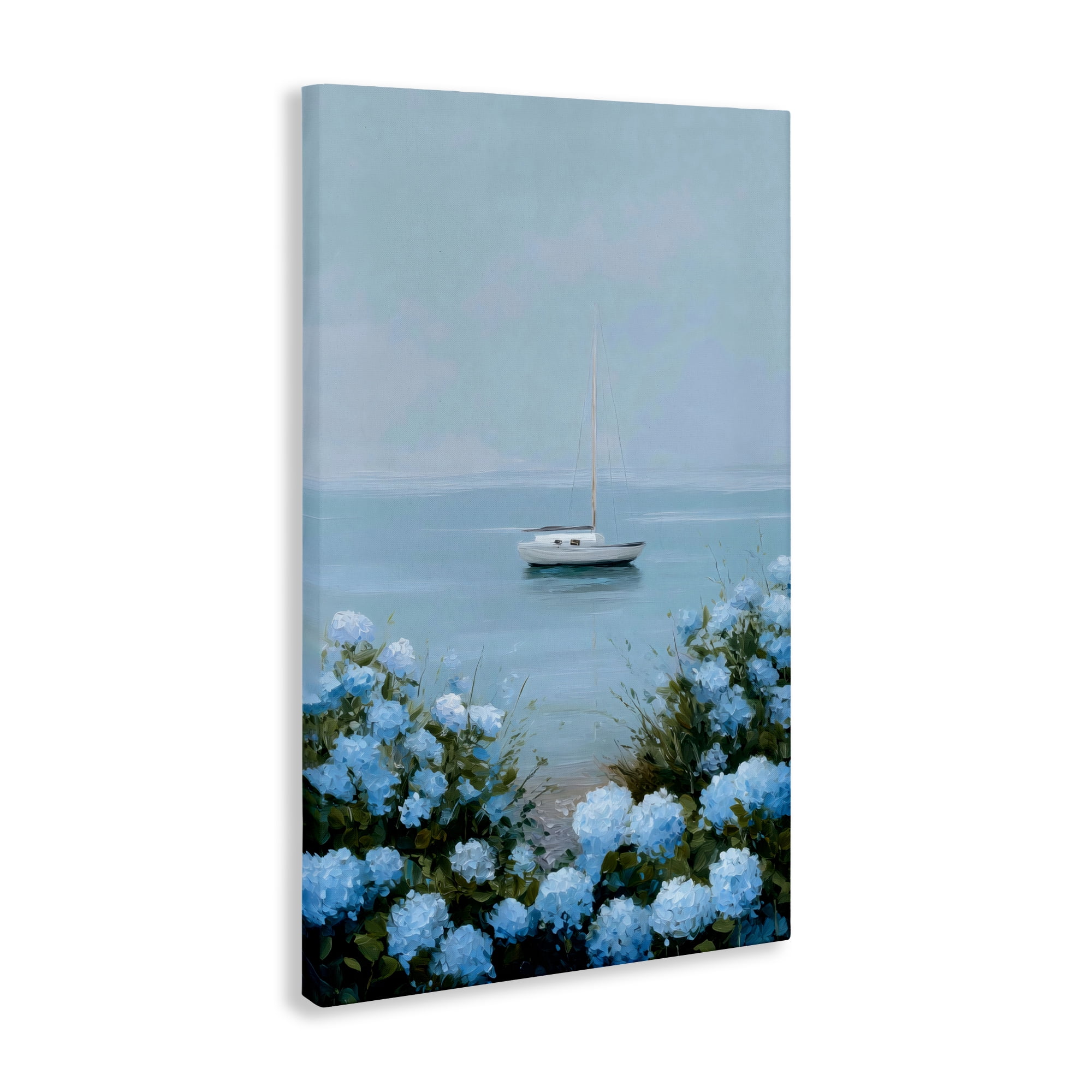 Stupell Industries Yacht in Floral Bay Canvas Wall Art, design by Petal Prints Design
