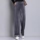 thumbnail image 3 of Pantalones deportivos de pierna ancha para mujer, holgados, coreanos, de talla grande, rectos, informales, para mujer, 3 of 4