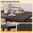 thumbnail image 3 of 3-piece dining mesa set: 43.3-pulgada kitchen mesa con 2 forrado dining benches, small kitchen mesa set para 4, space-saving dinette para dining room o apartment, negra, 3 of 7