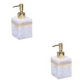 thumbnail image 3 of Ruiboury Distributeur de Savon en Résine Réutilisable pour Table Cuisine Douche Shampoing Salle de Bain Blanc 250 ml 2 Ensembles, 3 of 6