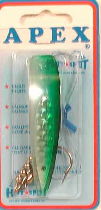  Hot Spot A4-304R Apex Trolling Lure 4, 4/0 Siwash Hook, Black  N White, One Size : Sports & Outdoors
