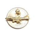 thumbnail image 4 of New 14k yellow Gold solid Airplane Aviation pendant charm gift fine jewelry 1.8g, 4 of 12