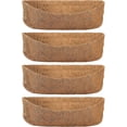thumbnail image 1 of 4 Pack Trough Coco Liners - 24 Inch 100% Natural Coconut Coir Fiber Replacement Planter Basket Liners For Garden Window Flower Box, Wall Planter Baske, 1 of 5