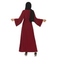 thumbnail image 4 of Hot Fully Wrapped Plus Size Women Muslim Dress Lace-Up Skirt Long Skirt Middle Eastern Robe APRICOT M, 4 of 8