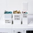 thumbnail image 3 of Estilo delgado y alto con cubierta Caja de almacenamiento de contenedores de plástico pequeña con tapa Artículos para el hogar apilables a prueba de polvo para, 3 of 5