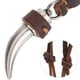 thumbnail image 3 of Collar de cuero Collar de cuero para hombres Collar de cuero Collar de lobos Collar Viking, 3 of 6