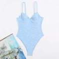 thumbnail image 4 of Women Swimsuit Floral Print Sling Bodysuit Quick Dry Backless Monokini Beachwear, 4 of 7