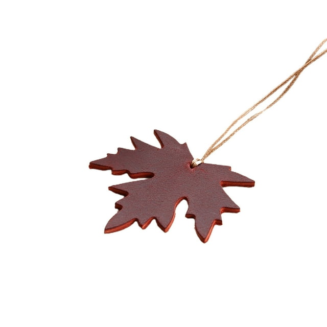 LCXmlly Marque-Page en Faux Cuir Résistant aux Rayures Surface Lisse Vintage Pendentif Feuille d'Érable