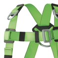 thumbnail image 3 of Peakworks Fall Protection Full Body Safety Harness, 5-Point Adjustment with Fall Indicator, Back & Shoulder D-Rings, Pass Thru Leg Buckles, Hi Vis Green/Black, Universal Fit, V8002030, 3 of 5