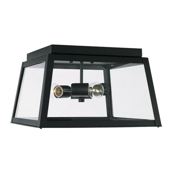 3 Light Outdoor Flush Mount Rain Or Shine Made For Coastal Environments-Black Finish Capital Lighting 943736Bk