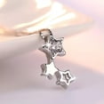 thumbnail image 4 of MATROOY Women 925 Sterling Silver Shiny Crystal Star Pendant Necklace Chain Jewelry-Silver, 4 of 5
