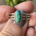 thumbnail image 4 of Natural Turquoise Gemstone Ring 925 Silver Solitaire Handmade Wedding Gift Ring, 4 of 5