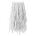 thumbnail image 4 of Tulle Skirts for Women Mesh Tiered Layered Tutu Skirt, High Low Elastic Waist Party Midi Tulle Skirt, 4 of 6