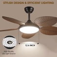 thumbnail image 2 of Ventilador de techo Wiviniya Tropical de 48 pulgadas con luces y control remoto, 2 of 9