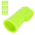 thumbnail image 3 of 10PCS Silicone Soft Pet Finger Toothbrush Green Teeth Cleaning Tool for Cats Dogs(Green ), 3 of 9