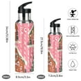 thumbnail image 2 of Yayeee 33oz Double Wall Stainless Steel Water Bottle with Flip Straw, Brown Gingerbread Houses, 2 of 7