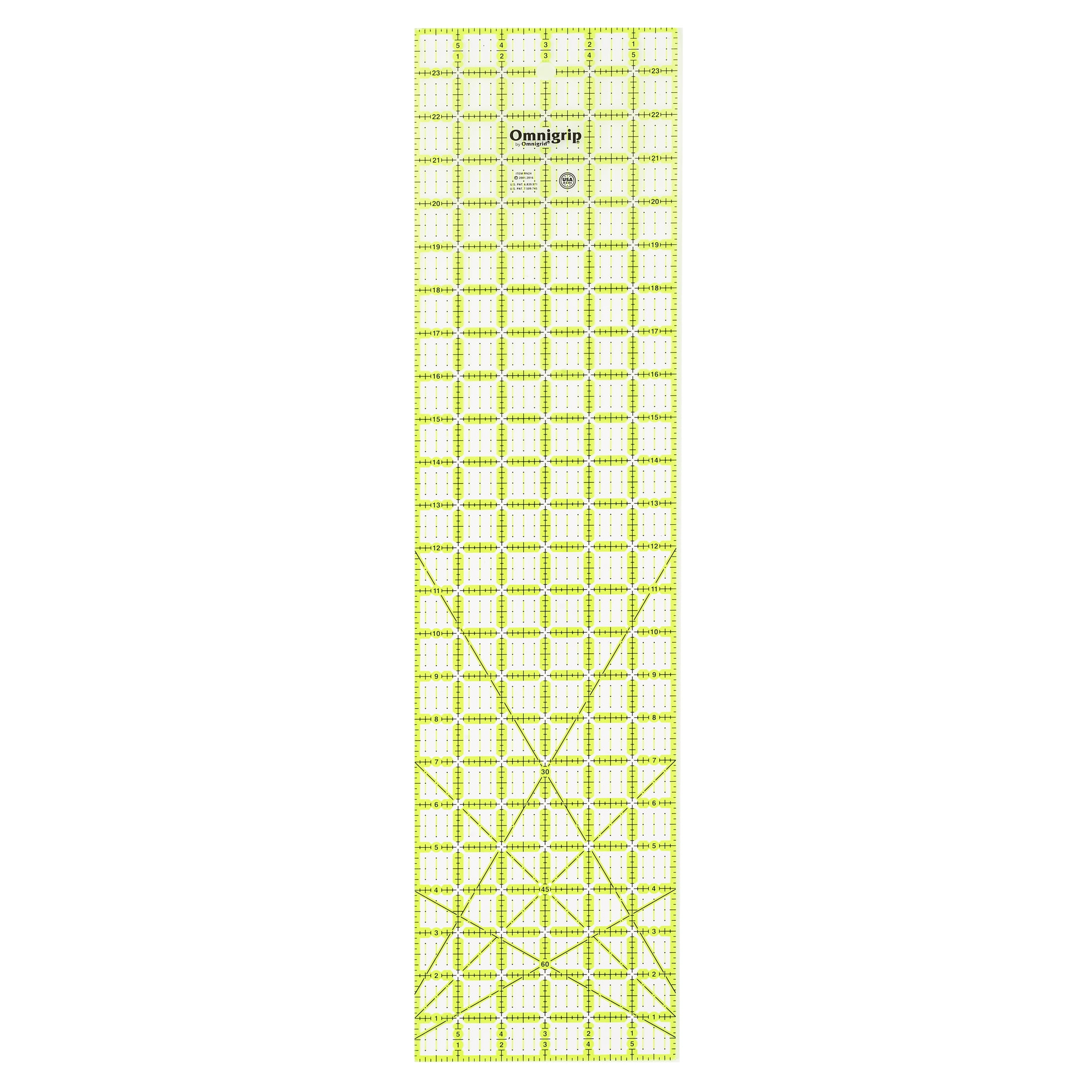 Omnigrip 6" x 24" NonSlip Ruler, Rectangle Quilter's Ruler by Omnigrid