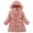 Pink, variant on newwalpole Girls' Winter Puffer Jacket Thickened Overcoat Winter Coat with Fuzzy Lined Hood Waterproof Heavy Parka Warm Navy for Size 3-4 Years