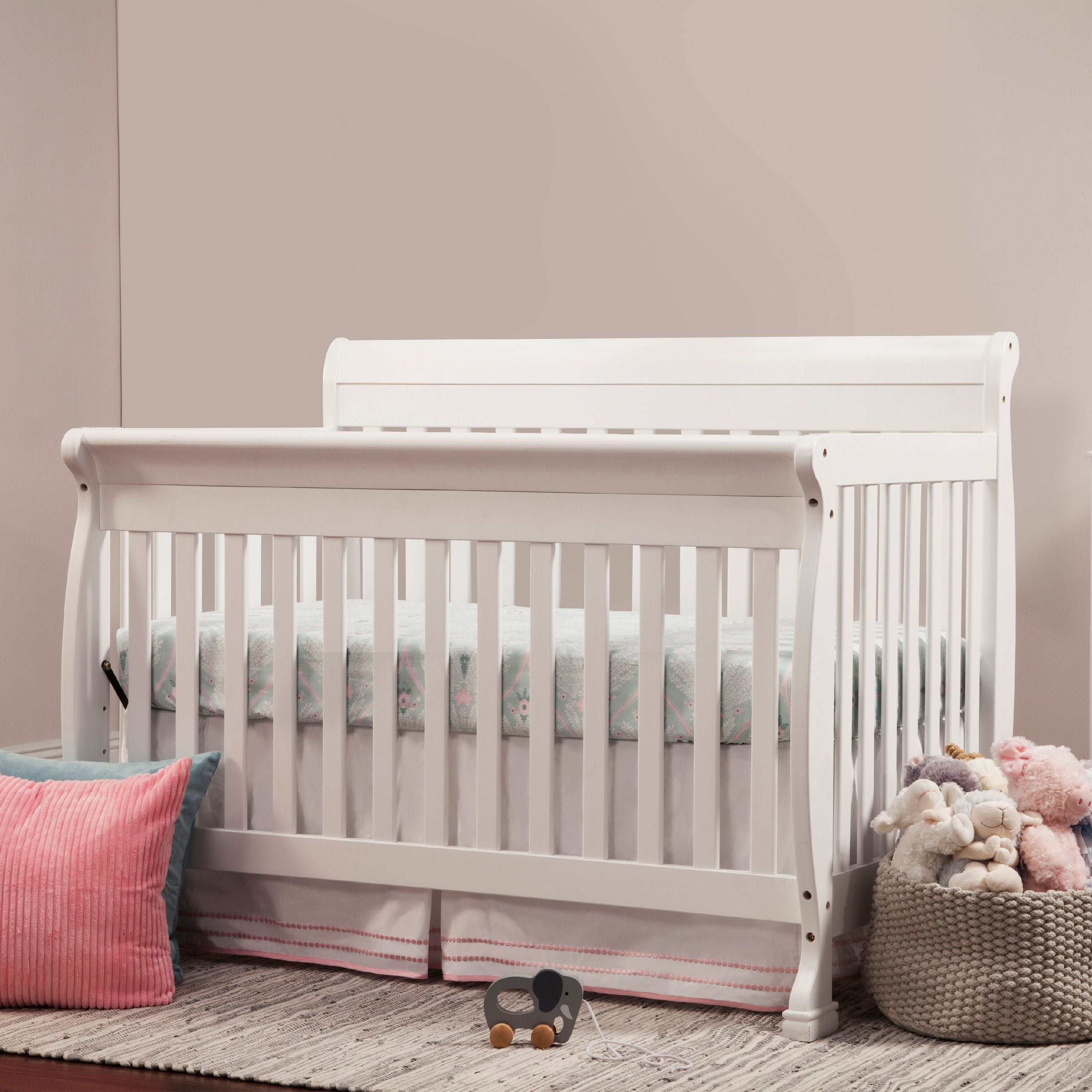 DaVinci Kalani 4-in-1 Convertible Crib in White Finish, Greenguard Gold Certified