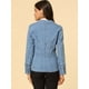 thumbnail image 5 of Chaquede mezclilde oficide trabajo de manlarcon solade jeans pamujer con bolsillos Bebe azul L, 5 of 6