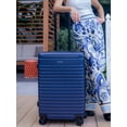 thumbnail image 6 of InUSA Deep 24" Hardside Lightweight Luggage with Spinner Wheels, Handle Studs, Trolley, Blue, 6 of 12