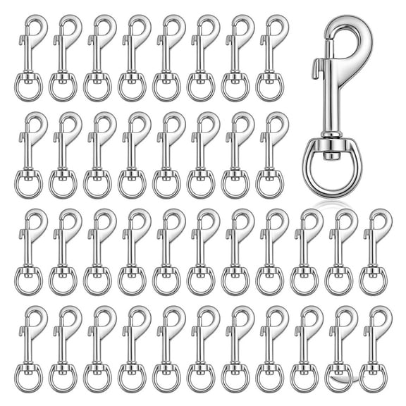 50 Pcs Swivel Snap Hooks, Heavy Duty 2.7 Inch Metal Clips for Dog Leash, Flagpoles, Hammocks