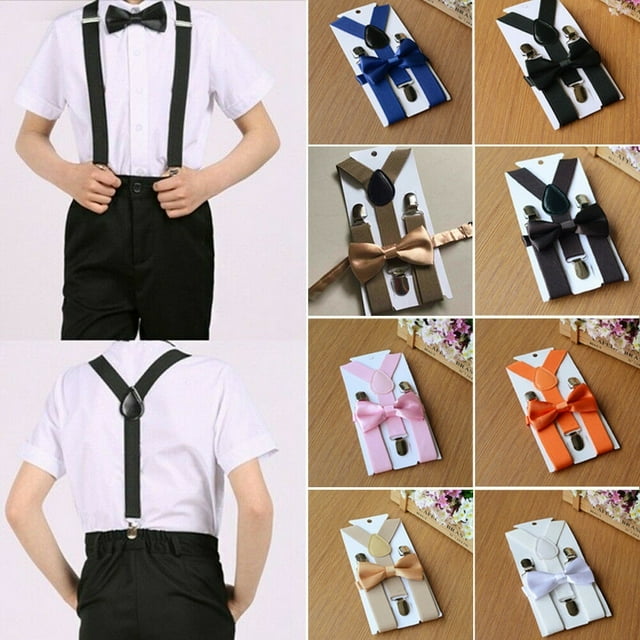 Ensemble Cintre + Noeud Papillon pour Bébé Enfant Garçon Fille Enfants