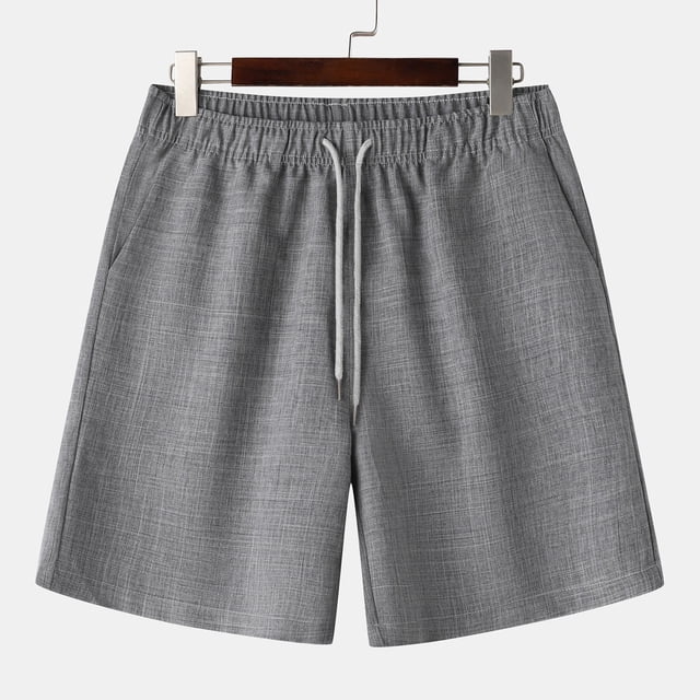 pstuiky Pantalones cortos para hombre, Pantalones cortos deportivos informales de verano para hombre, con bolsillos y cordón, de cintura media Pantalones cortos cargo