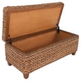 thumbnail image 6 of Laughton Hand-Woven Banana Leaf Storage Bench Amber, 6 of 7