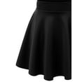thumbnail image 2 of MBJ WB669 Womens Basic Versatile Strechy Flare Skater Skirt L BLACK, 2 of 4