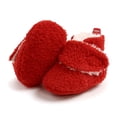 thumbnail image 3 of Baby Boys Girls Fleece Booties Infant Cotton Socks Newborn Soft Sole Winter Warm Stay On Slippers Non-Skid Cozy Crib Shoes, 3 of 10