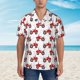 thumbnail image 2 of Balery Red Wheeled Tractors Camisas hawaianas de manga corta para hombre, camisas playeras de corte holgado, camisas de vacaciones con botones,Large, 2 of 7
