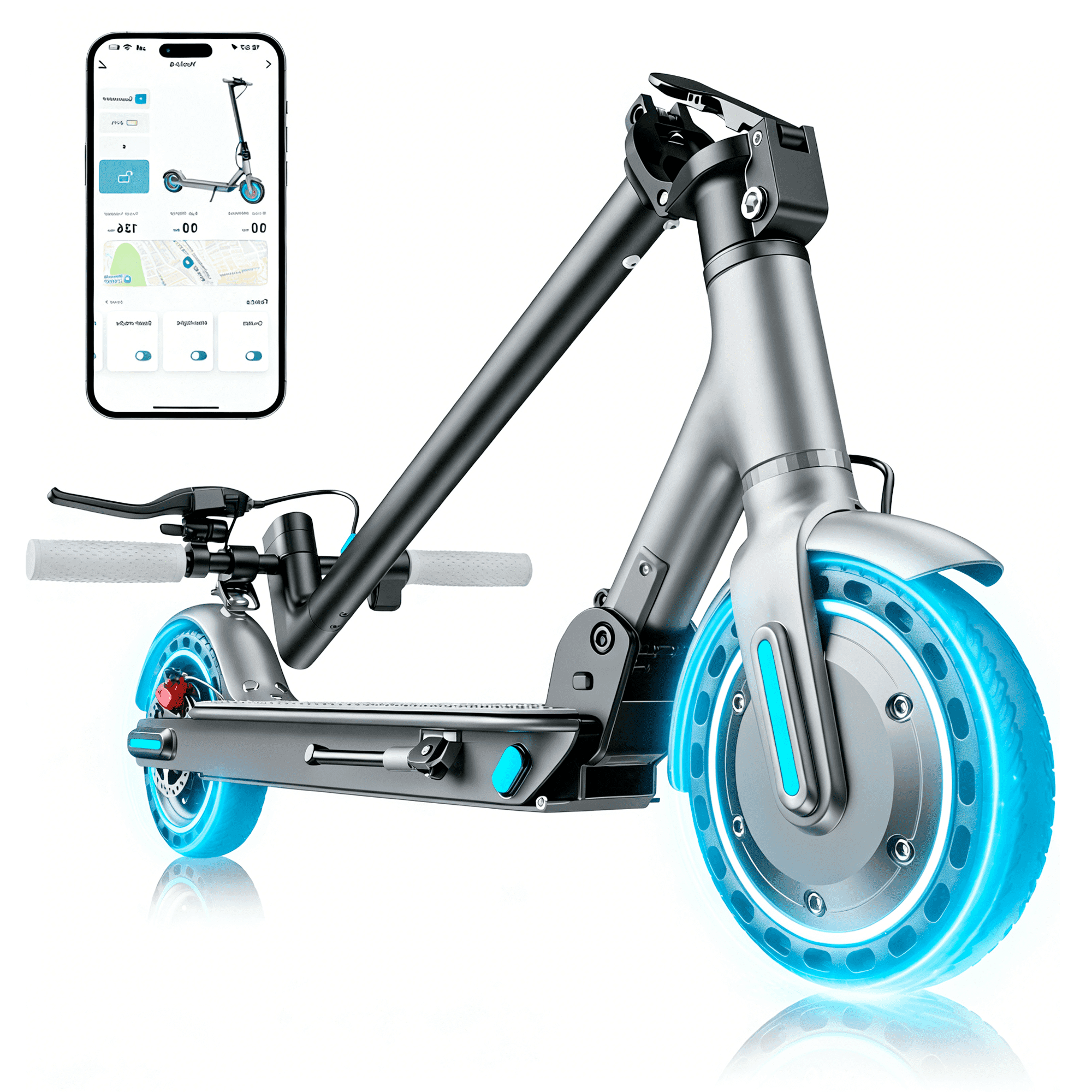 Adults Electric Scooter for Teens,Long Range Portable Commuting E Scooter,350W Motor 8.5" Solid Tires, Fast Speed 19mph,Top 20Miles