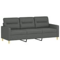 thumbnail image 3 of vidaXL 3 Piece Sofa Set with Pillows Dark Gray Fabric, 3 of 8