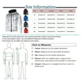 thumbnail image 2 of Men's Winter Hooded Polka Dot Casual Sports Cardigan Sweatshirt Long Sleeves 2XL Blue, 2 of 3