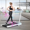 thumbnail image 5 of Yardi Yard 3-in-1 Folding Treadmill with Large Desk and LCD Display-White, Treadmill for Walking & Running, 5 of 9