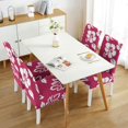 thumbnail image 3 of Set of 4 Tropical Flower and Leaves Dining Chair Covers Bright Summer Print Washable Polyester Stretch Slipcovers Removable Protector for Fresh Kitchen Decor, 3 of 7