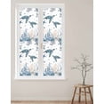 thumbnail image 2 of Window Privacy Film Summer Sea Turtle Stained Glass Window Film Decorative Sun Block Window Cover Ocean Coastal Coral Flower White Window Clings Static Adhesive Sticker for Bathroom 29.5"x118", 2 of 7