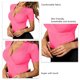 thumbnail image 2 of Mujeres de punto slim fit camiseta moda elegante V Masajeadores cuello manga corta Camiseta para diario Oficina compras, 2 of 3