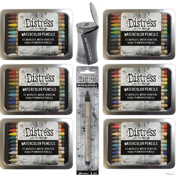 Tim Holtz Distress Watercolor Pencils 12pc Set 1-6