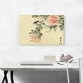 thumbnail image 2 of ARTCANVAS Black And White Bird Among Pink Roses 1892 Canvas Art Print by Imao Keinen - Size: 26" x 18" (0.75" Deep), 2 of 9