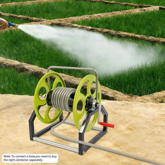Hose Reel Garden Hose Holder 180° Rotation 100m/328.1ft Water Hose Reel Storage