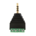 thumbnail image 6 of 3.5mm 4 Pole Male to Screw Terminal Female Adapter,1/8inch Stereo Audio to AV 4Screw Connector, 6 of 7
