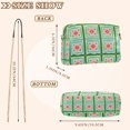 thumbnail image 4 of FORMRS Women Crossbody Purse with Chain Strap Vegan Leather Shoulder Handbag, Green Blossom Mosaic, 4 of 7