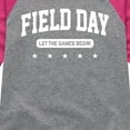 thumbnail image 3 of Instant Message - Field Day Let The Games Begin - Toddler And Youth Girls Raglan Graphic T-Shirt, 3 of 5