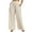 White, variant on Diufon Straight Pants for Women Ruffle Elastic High Waist Wide Leg Pants Drawstring Pockets Lounge Pants
